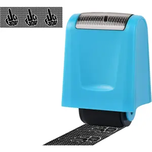 Funny Middle Finger Guard Your ID Stamp Roller for Identity Theft Protection - Ink Roller to Block Out Name and Address for Privacy Security