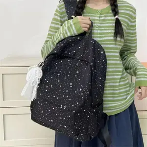 New Y2K Sweet Girls Small Stars Backpack Large Capacity Students Schoolbag Women Fashion Outdoor Rucksack Travel Hiking Knapsack