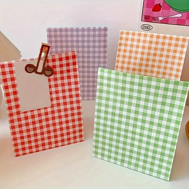 1pc Plaid Square Bottom Paper Bag Handmade Biscuit Baking Pastry Packing Bag Holiday Gift Packaging Bag