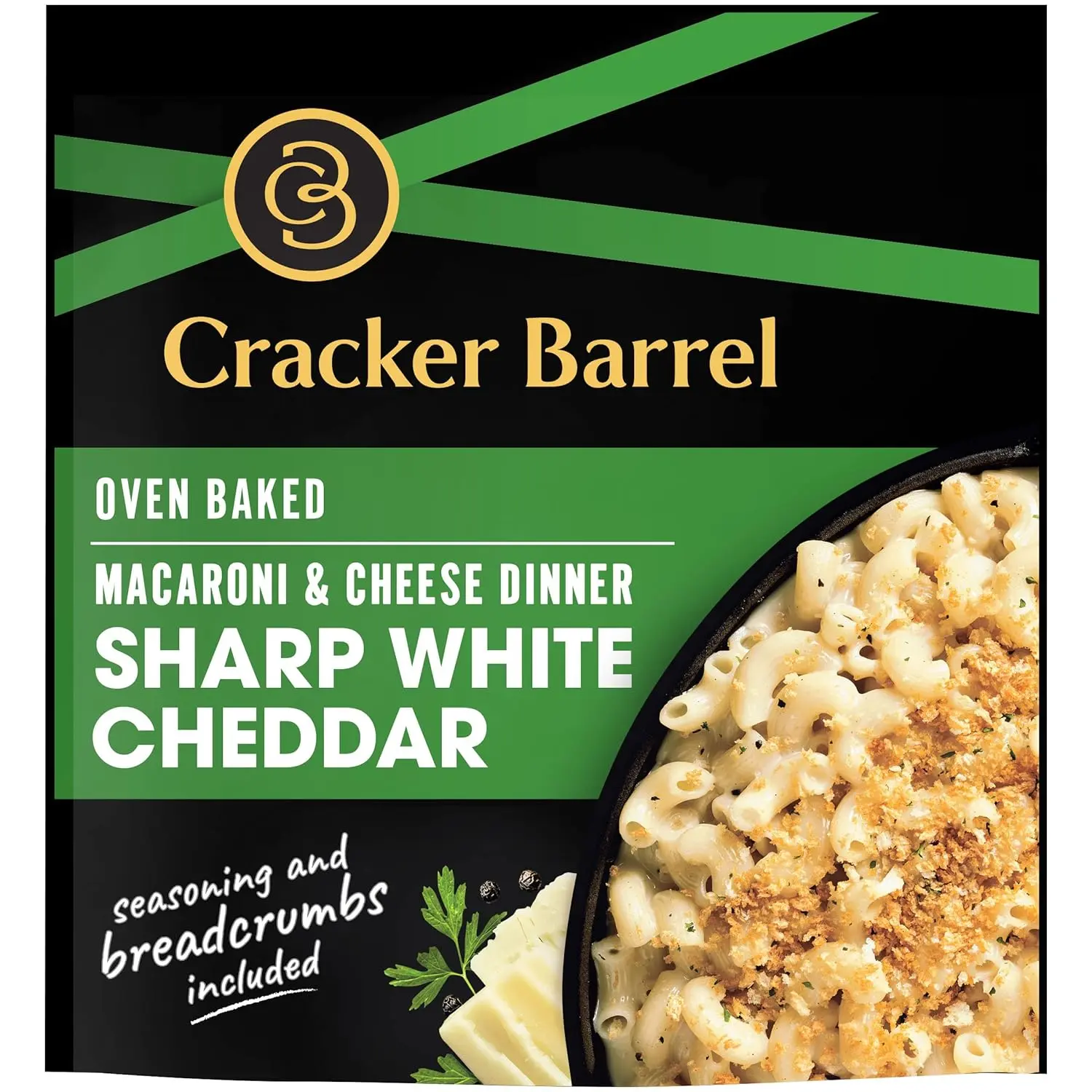 Cracker Barrel Oven Baked Sharp White Cheddar Macaroni and Cheese Dinner (12.3 oz Pouch)