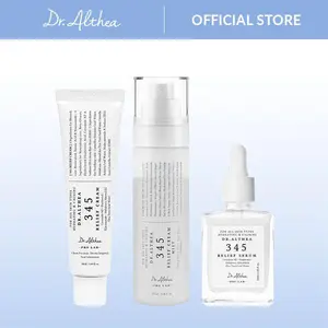 [Dr.Althea Official] 345 Relief Trio Set - Soothing Cream for Deep Hydration and Moisture Balance, Dual-Layer Cream Mist to Lock In Moisture, Relief Serum to Strengthen the Skin Barrier for a Healthy Glow