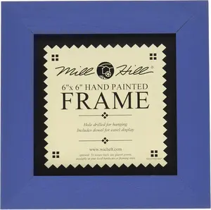 Mill Hill Wooden Frame, Matte Periwinkle, 6 x 6