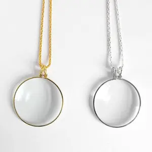 Magnifying Glass Pendant, 1 Count 5x Magnification Glass Necklace, Portable Magnifier for Reading, Jewelry Checking, Office Stationery & Supplies