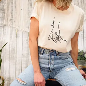 Custom Mom Shirt From Children, Personalized Mom & Kids Hands Shirt, Family With Kids Names, Mothers Day Gift From Kids, Mom Tee C