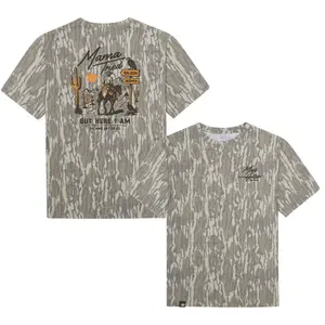 The Mad Hatter Mama Tried But Here I Am Mossy Oak Original Bottomland Camouflage Camo Tee – Soft & Breathable Tshirt