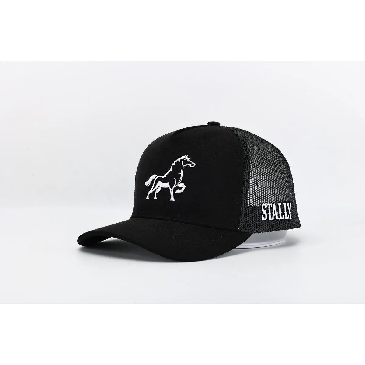 Stally OG Western Trucker Hat | Black Suede 5-Panel Snapback for Men and Women