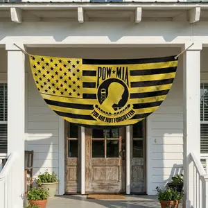 US Pow Mia POWMIA Prisoner House Flag, House Banner, Memorial Day Banner, Veteran day Banner