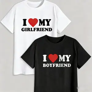"I Love My Girlfriend/Boyfriend" Matching Couple T-Shirts - TikTok Viral Cute Couple Fashion |   Streetwear Must-Have
