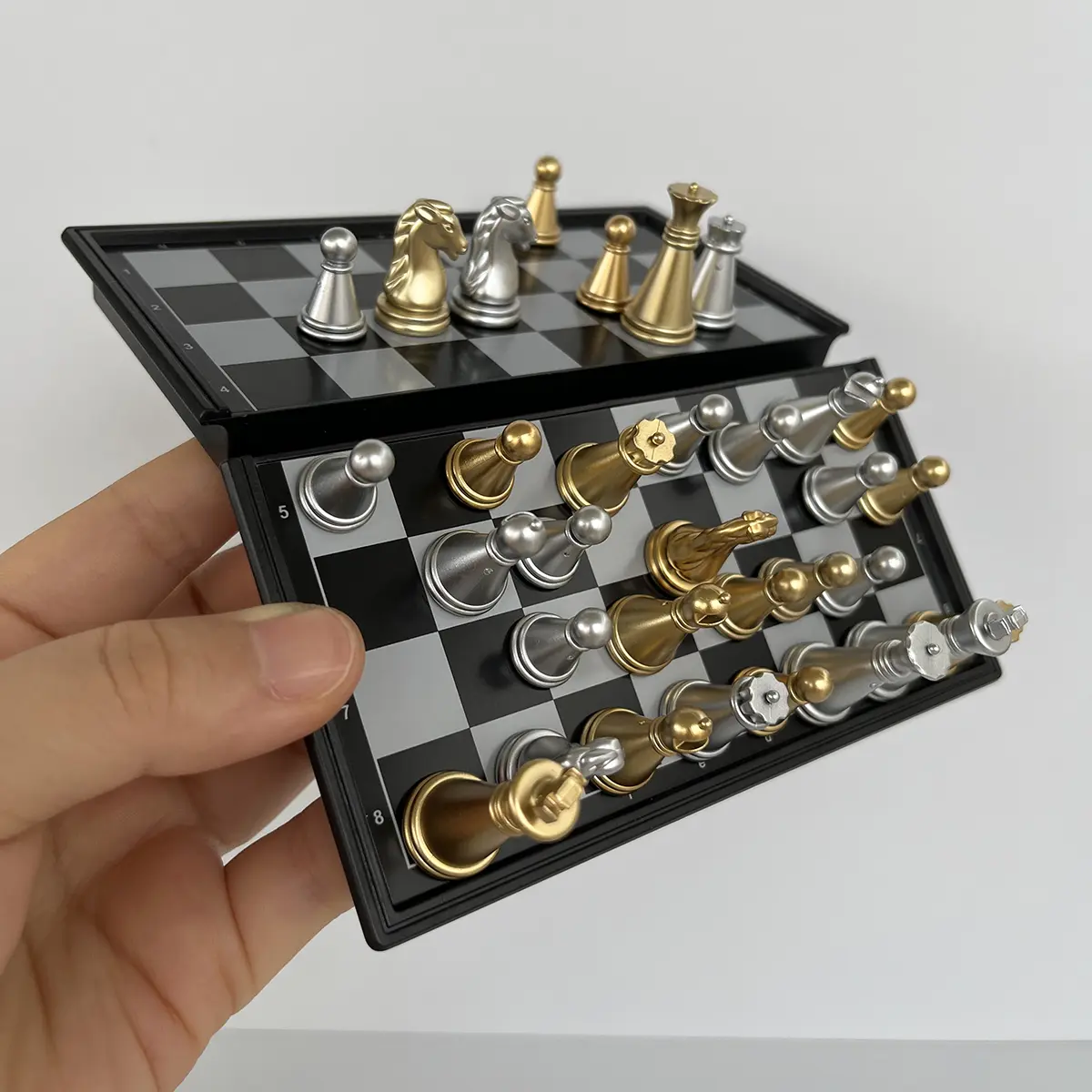 Mini Magnetic Chess Board Game, Portable Folding Board - Small Mini Pocket Chess Set, Dollhouse Displays, (X-Small / 5.1 Inch),educational ,Funny gift, Family, festival gift