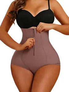 1 Count Women's Hook Zipper Dual Closure Snug Fit Sculpting Stretch Shaping Bottoms, High Waisted Hourglass Contouring Shapewear Panty, Butt Enhancing Abdomen Smoothing Shaper Shorts, Double Compression Shaper, Perfect for Party & Gym