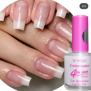 Prosa Nail Hardener 4-in-1 Endurecedor with Garlic & Calcium 0.5 fl oz Fortifying Formula for Strong Healthy Nails Manicure