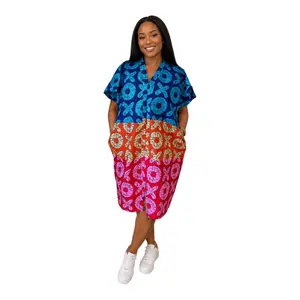 CRZ Elegant Knee Length Ankara Gown