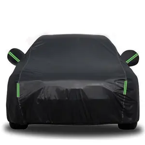 Car Cover Waterproof , Outdoor Full Exterior Covers for Sedans Rain Dust Sun Protection. Universal Fit for Toyota Camry, Honda Accord. Black