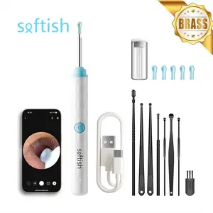 2025 new model High-Definition Ear Wax Removal, WirelessEar Cleaner, Safe and Gentle Ear WaxRemoval Kit, Rechargeable Ear Cleaner withCamera and Light, Ear Cleaning Kit forAndroid and iOS