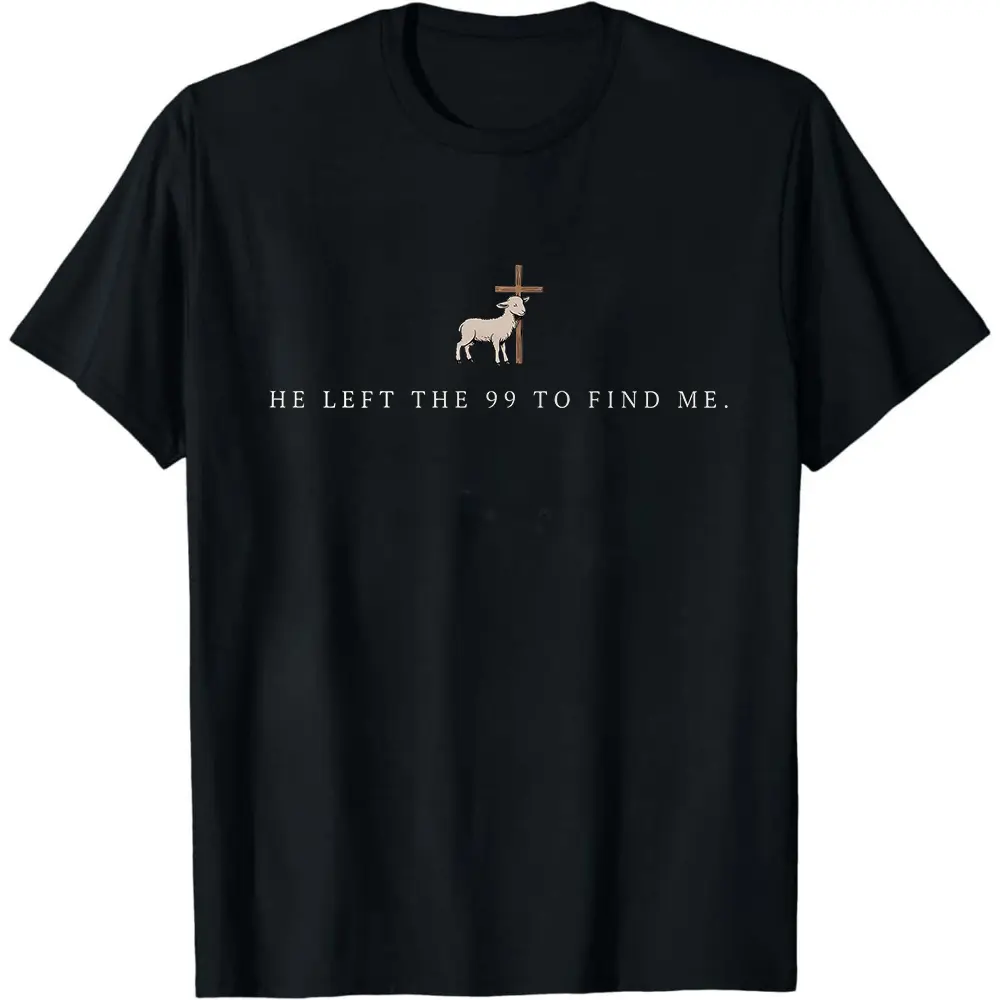 He Left the 99 to Find Me Shirt, Christian Shirts for Christian Gifts for Women Bible Verse Shirt Religious Shirt Lost Sheep Shirt,Men's,Regular,Fit Textured Knit Top,baby,dee,graphic,jesus,tshirt,,Vintage,Double-Sided,Dad,T,African,Americ,rock,unisex,te,