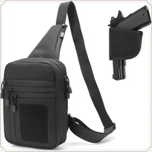 Concealed Carry Crossbody Bag for Men, Ccw Sling Bag EDC Carry Bag Shoulder Chest Pack