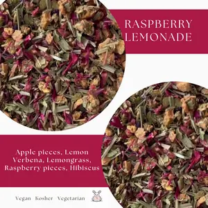 Raspberry Lemonade ~ Herbal Tea Blend - Apple Lemon Verbena Hibiscus