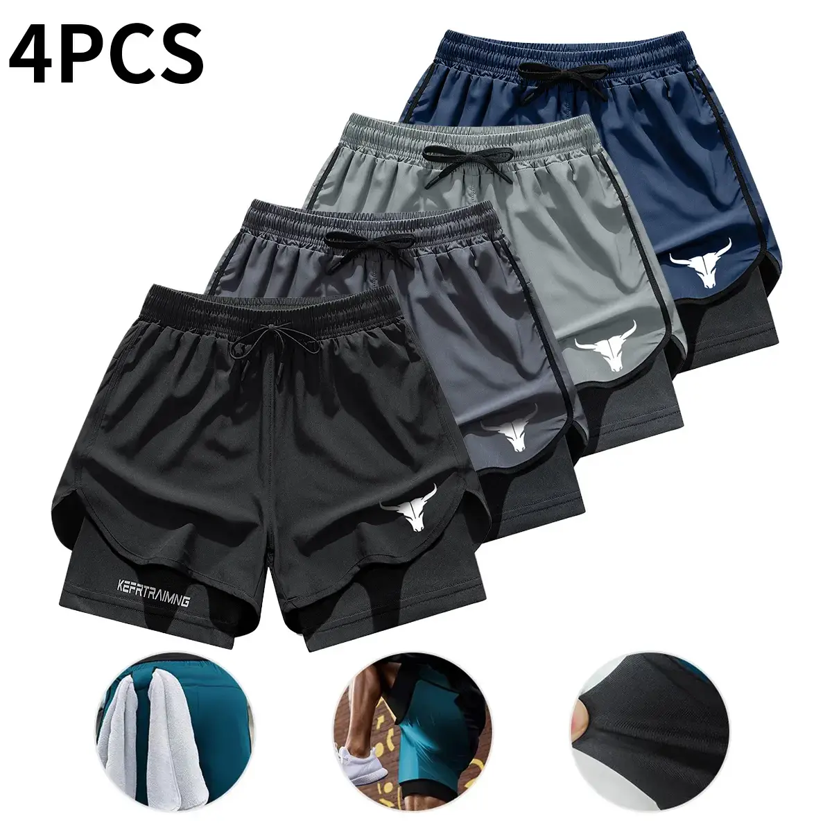 Black + Dark Gray + Light Gray + Dark Blue