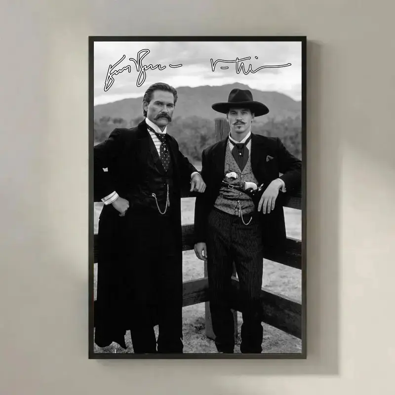 [No Frame] Doc Holliday & Wyatt Earp Tombstone Movie Poster, Vintage Western Movie Wall Art, Classic Western Decor, Made In USA