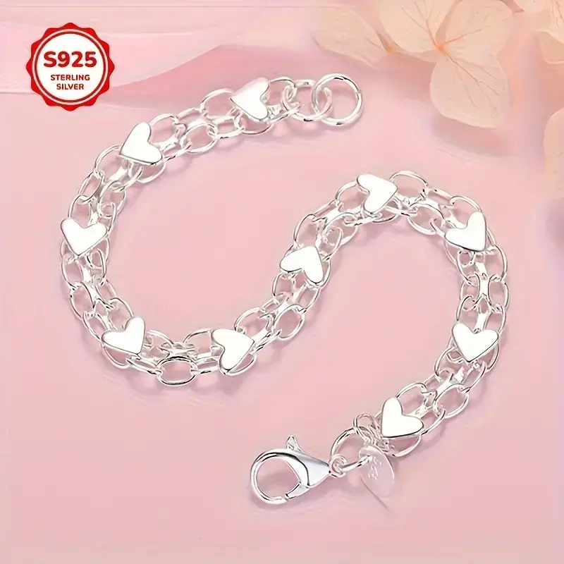 Virelyn S 925 Sterling Silver Bracelet - Hypoallergenic, Durable & Perfect For Couples, Everyday Accessory, Boho Style, Hypoallergenic Bracelet