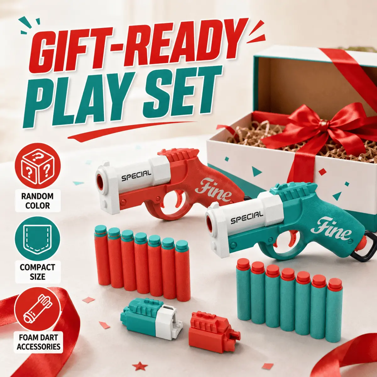 1/2 Set Fidget Gun Fidget Toys Adults, Fidget Slider Toy Gun Stress Relief Relax Gyro Finger Toy Fidget Ring Enhanced Feel Fingertip Textured Spinner Flip for Age 6+ Multi-Item Party Favor Packs