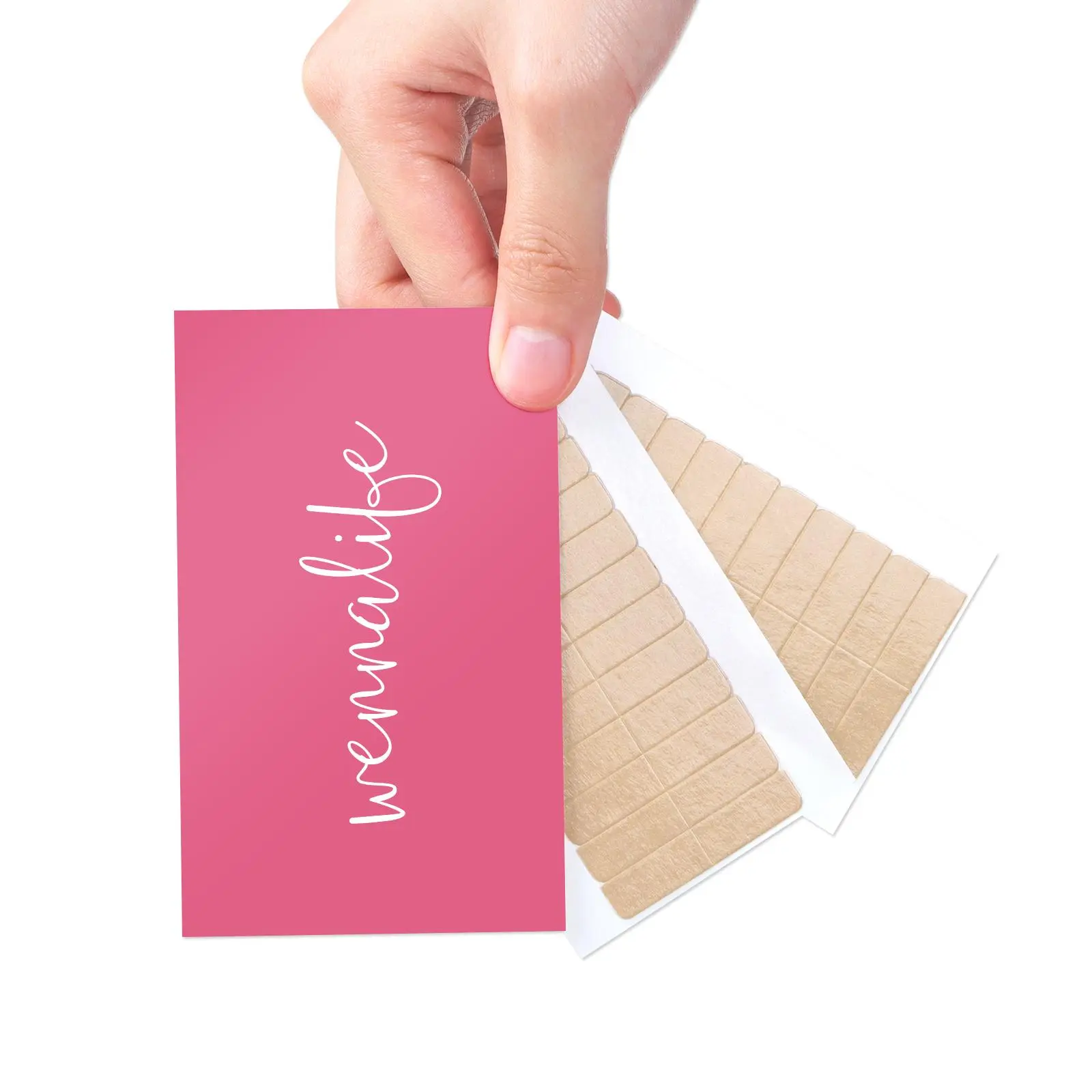 WENNALIFE Hair Extension Tape - Double Sided Replacement Tabs, No Residue Transparent 24pcs 1.6x0.3 Inch/Piece #DealsForYouDays