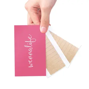 WENNALIFE Hair Extension Tape - Double Sided Replacement Tabs, No Residue Transparent 24pcs 1.6x0.3 Inch/Piece #SummerVibes