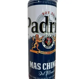 El Padrino Mas Chingon Tumbler - Special Edition Beer Can with Iconic Design, Featuring Lion and Eagle, Ideal for Drinking - Bottle, Drinkware