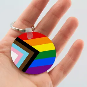 1 Pack - LGBTQ+ Pride Flag Aluminum Keychain - 2 Inch