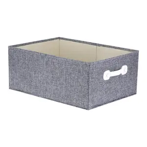 REGALWOVEN Storage Cube, Fabric Storage Bin with Handles for Shelves, 1 Pack Collapsible Storage Basket for Organizing Clothes Blankets 18.5*13.4*8.3in Dark Grey
