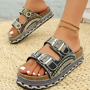 Comfort Slides for Women with Cork Footbed Soft Flat Sandals Arch Support Slippers Perfect for Outdoor Beach Pool Party Spring Summer Walking Shoes
