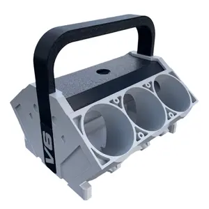 V6 Engine Drink Cooler - Fits 6 Standard Cans 12oz - Many Color Options! - 3D Printed