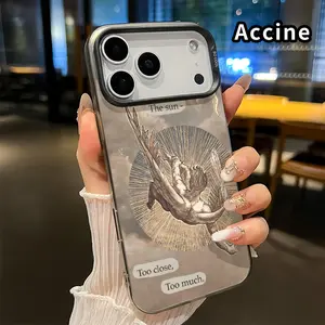 Phone Case for  iPhone 17 Pro Max 16 Plus 15 14 13 12 11 XR Air E Icarus' Sun Love Pattern IMD Straight Edge Anti-Fingerprint Durable Hard Cover for Boy