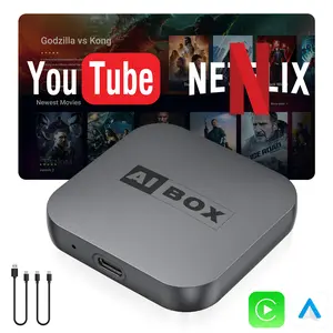 CarPlay  Adapter - Supports Wi-Fi and Bluetooth connections, compatible with iPhone and Android devices, supports Netflix, YouTube and other functions, and enables wireless CarPlay screen function on the in-car infotainm Infotainment