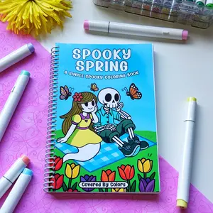 Spooky Spring: Coloring Book for Adults and Teens Featuring Cute Cozy Spooky Spring Characters Doing Daily Activities for Relaxation (Spooky Cute Designs Coloring)