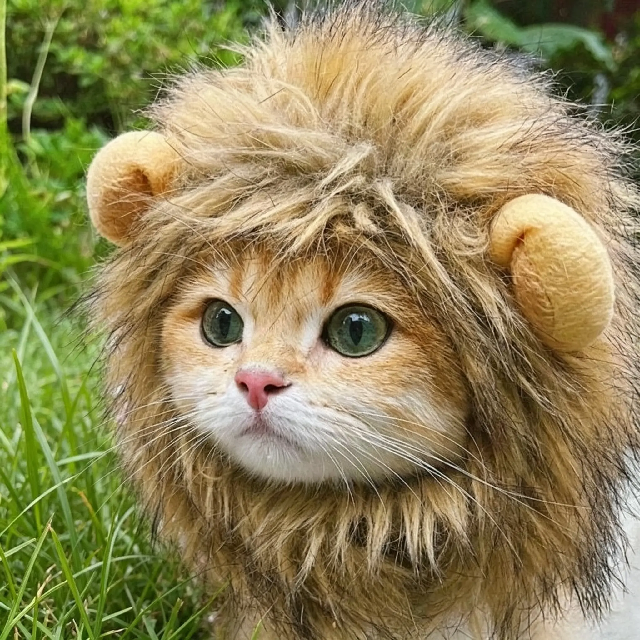 Pet Lion Mane Wig for Cats Soft Faux Fur Plush Costume Headgear With Lion Ears 3 Sizes S M L Head Circumference 28-37cm Funny Cosplay Accessory for Kitten Photoshoot Halloween