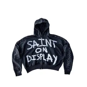 Gothic letter print hoodie, loose fit unisex design, suitable for both men and women, retro fashion sweatshirt jacket, casual and versatile streetwear #Y2K hoodie