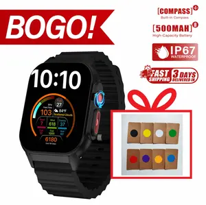 2.02" HD Screen New Health Smartwatch Dual Straps Bluetooth Calls Outdoor Fitness Health Tracking Smart Wear for Men Women Valentine's Day 6-in-1 Gift Set - Wearable, Colorful