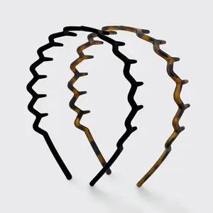 Zig Zag Headband 2pc - Black & Tort