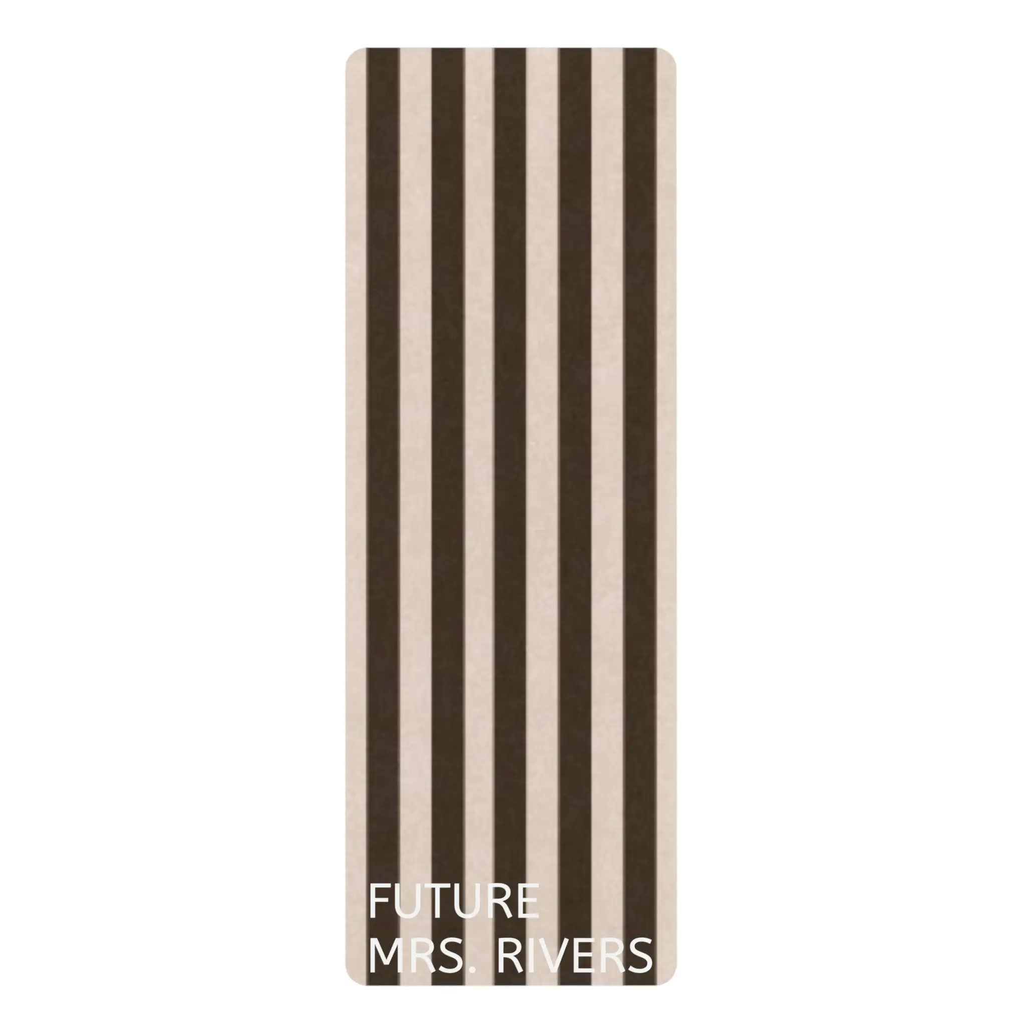 Custom Neutral Vertical Stripe Rubber Yoga Mat | Brown Beige Striped Yoga Mat