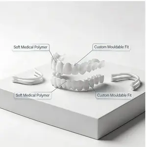 【Summervibes】2026 3 PCS Snap-On Veneers Oral Care Kit - Teeth Whitening Products, Temporary Cosmetic Solution for Gaps & Missing Teeth, Reusable Comfortable Fit for Confidence