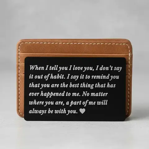 Mother's Day Gift Letters & Heart Pattern Wallet Card, Creative Wallet Inserts Card for Couples, Perfect for Birthday/valentine's Day Gift, Business Style Wallet, Letter Design Wallet, One Size Fits All, Wallet Cards Storage
