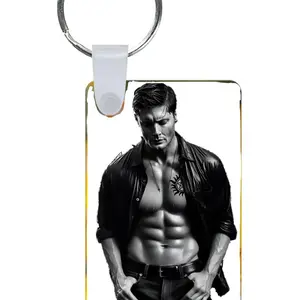 Jensen Ackles Metal Keychain 2” Dean Winchester Supernatural Shirtless
