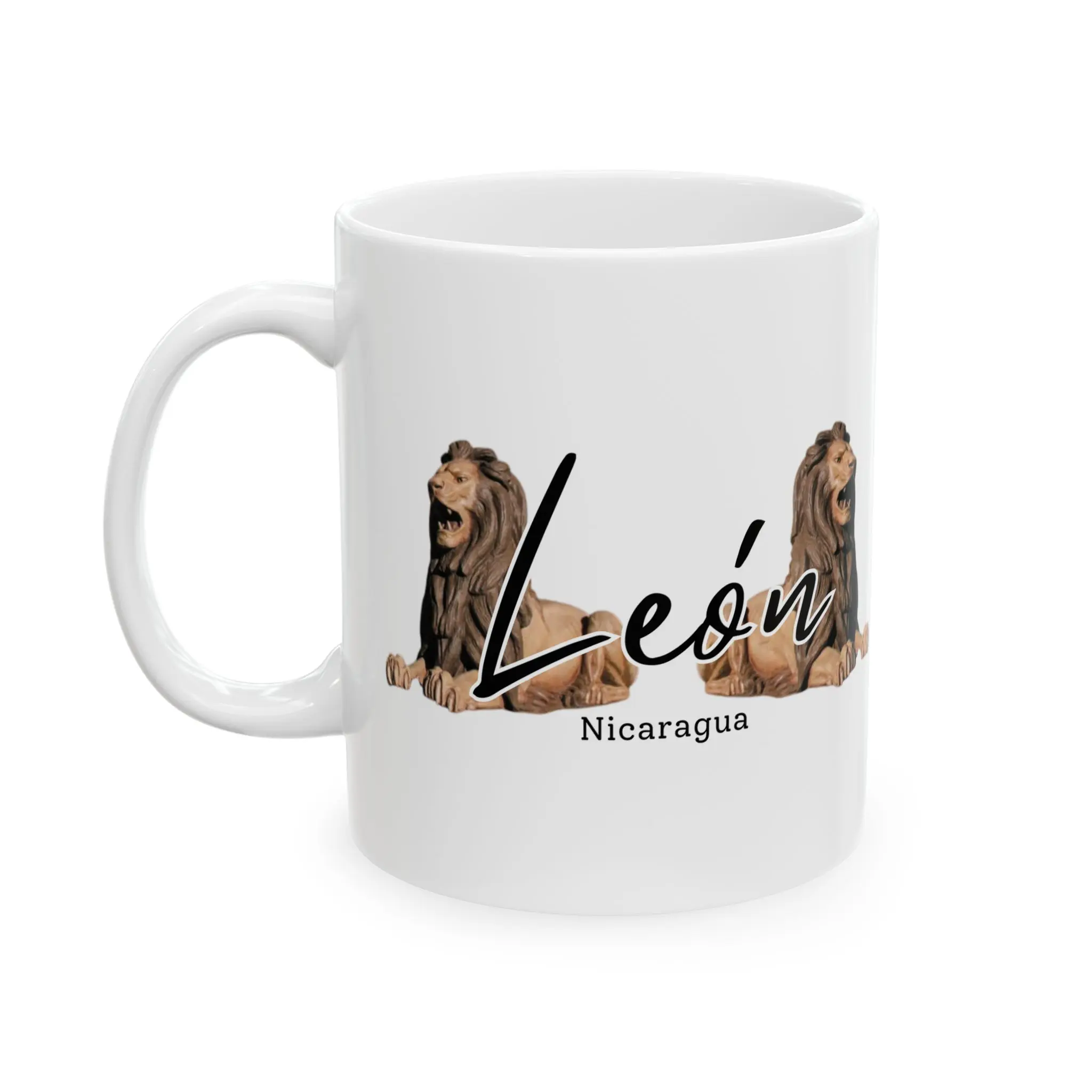 Leon Nicaragua Ceramic Mug, Nicaraguan Gift, Leon Trip Souvenir, Nica Tourist Present, Central America Coffee Mugs, Viva Leon Jodido Mug