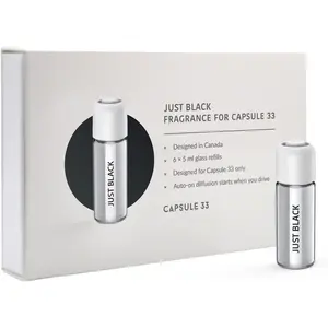 JUST BLACK (unisex) Refill Fragrances for Capsule 33, 6x bottles, Masculine Luxury Car/Home Perfume, Car Perfume Diffuser Air Fragrance, Air Freshener Refill