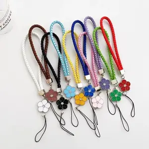Cute Flower Phone Strap Cellphone Lanyard Strap  Chain Cord  Anti-lost Wrist Strap Detachable Hanging Rope for Phone