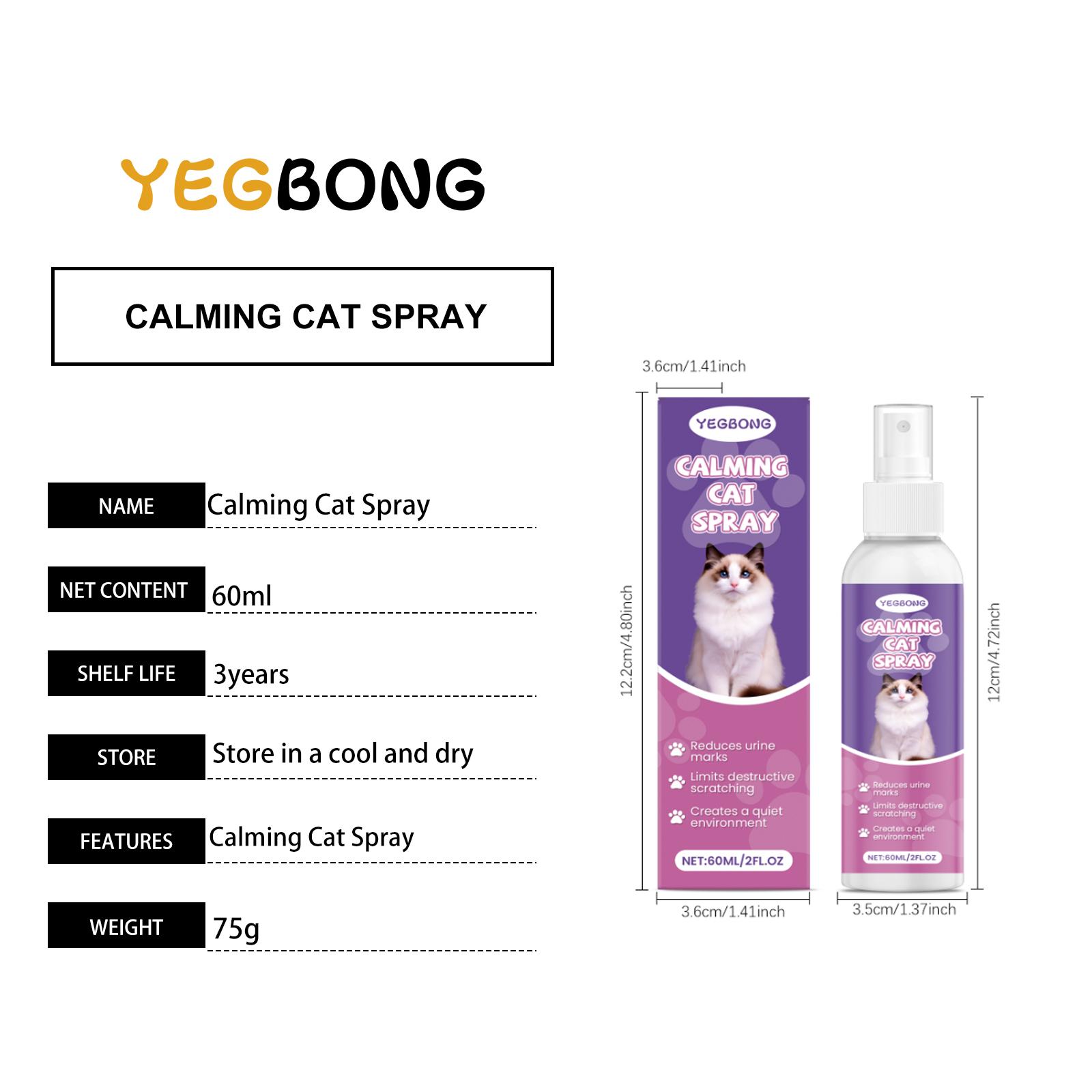 Cat Calming Spray | Stop Scratching & Inappropriate Urination | Gentle Stress & Anxiety Relief