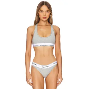 Calvin Klein Underwear Icon Cotton Modal Bralette in Grey Heather