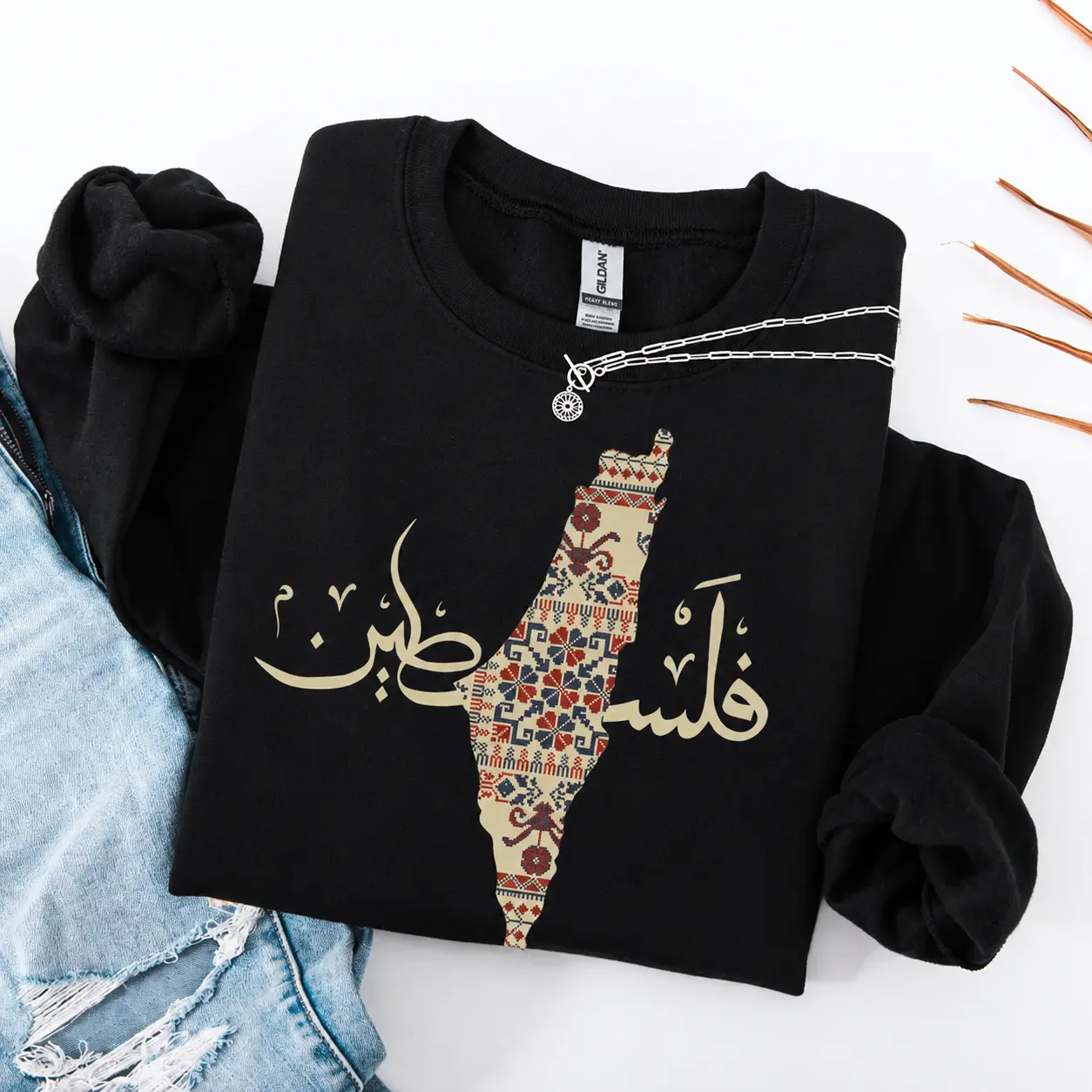 Palestine Traditional Shirt, Palestine Sweater, Free Palestine Indipendence Crewneck T-shirt, Sweatshirt Unisex Cotton Regular Size S-3XL Menswear Hoodie