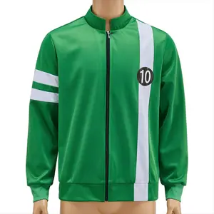 Ben Cosplay Costume Green Jacket Men Zipper Coat